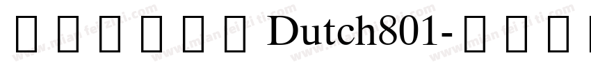苹果丽黑字体 Dutch801字体转换